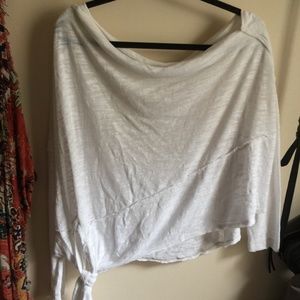 Free People Asymmetrical Side-Tie Top